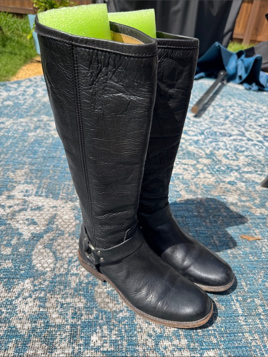 Frye Shoes - FRye Phillip Harness Classic Black Leather Riding Boots